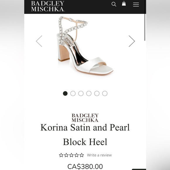 Badgley Mischka Korina Block Heels in Nude Satin - Picture 3 of 11